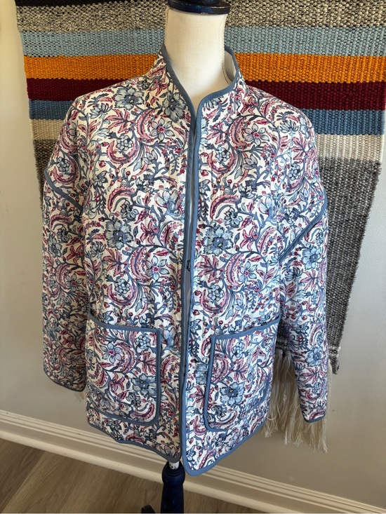 7 For All Mankind Jackets & Blazers - 7 For All Mankind White Quilted Floral Jacket
